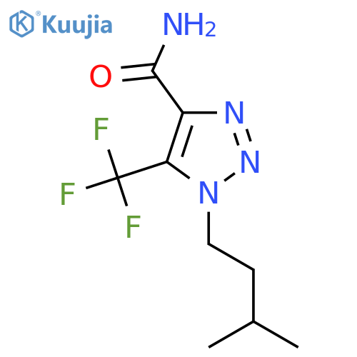 1-(3-methylbutyl)-5-(trifluoromethyl)-1H-1,2,3-triazole-4-carboxamide structure