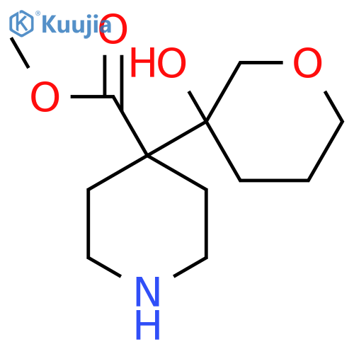 methyl 4-(3-hydroxyoxan-3-yl)piperidine-4-carboxylate structure