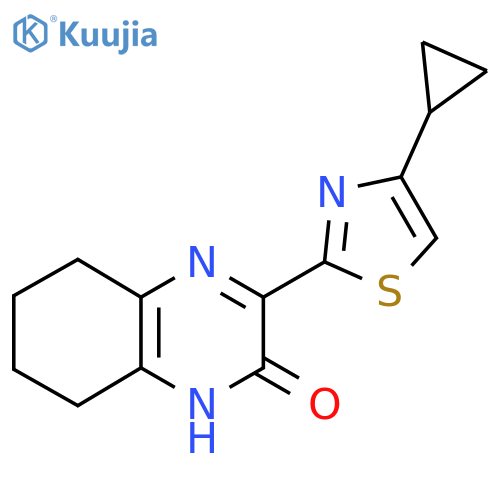 3-(4-Cyclopropyl-1,3-thiazol-2-yl)-1,2,5,6,7,8-hexahydroquinoxalin-2-one structure