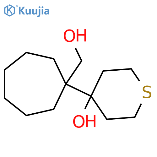 4-1-(hydroxymethyl)cycloheptylthian-4-ol structure