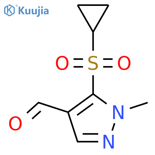5-(cyclopropanesulfonyl)-1-methyl-1H-pyrazole-4-carbaldehyde structure