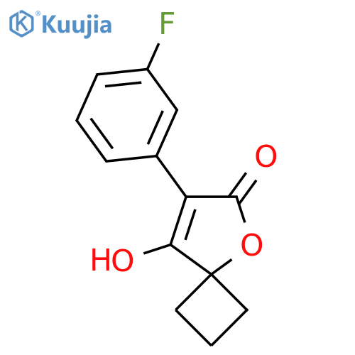 7-(3-fluorophenyl)-8-hydroxy-5-oxaspiro3.4oct-7-en-6-one structure