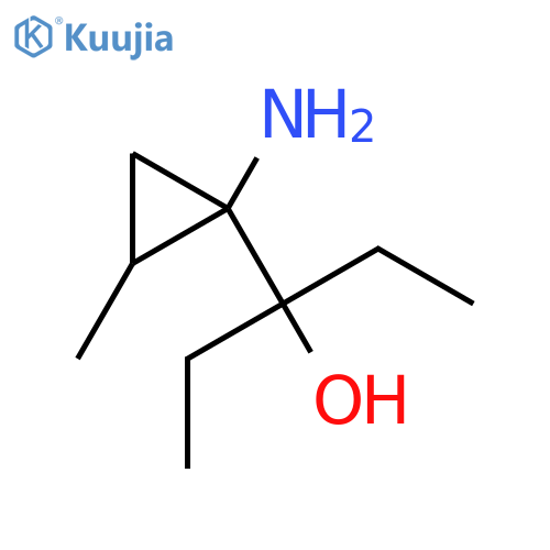 3-(1-amino-2-methylcyclopropyl)pentan-3-ol structure