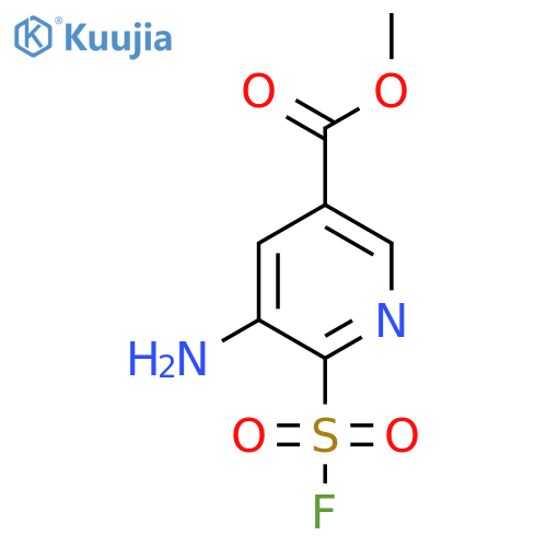 methyl 5-amino-6-(fluorosulfonyl)pyridine-3-carboxylate structure