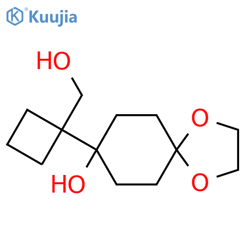 8-1-(hydroxymethyl)cyclobutyl-1,4-dioxaspiro4.5decan-8-ol structure