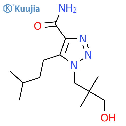 1-(3-hydroxy-2,2-dimethylpropyl)-5-(3-methylbutyl)-1H-1,2,3-triazole-4-carboxamide structure