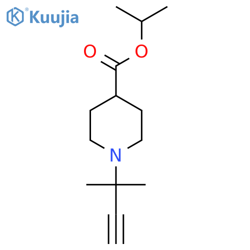 propan-2-yl 1-(2-methylbut-3-yn-2-yl)piperidine-4-carboxylate structure