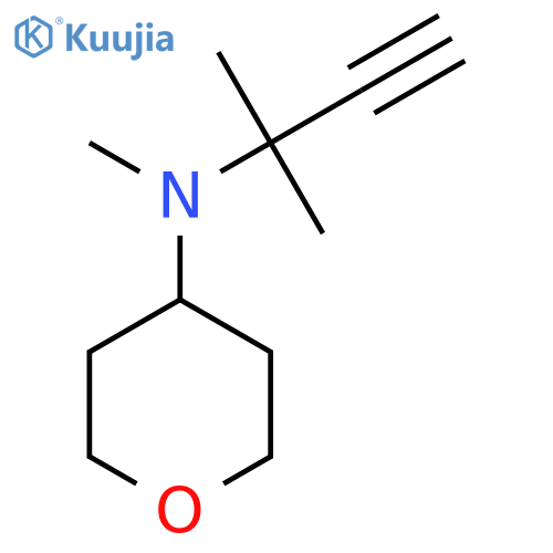 N-methyl-N-(2-methylbut-3-yn-2-yl)oxan-4-amine structure