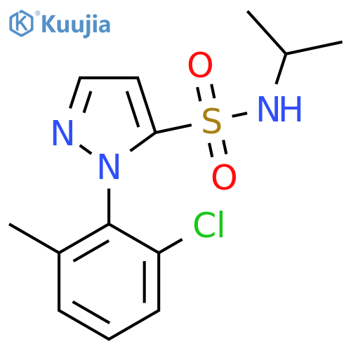 1-(2-chloro-6-methylphenyl)-N-(propan-2-yl)-1H-pyrazole-5-sulfonamide structure