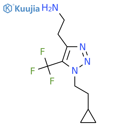 2-1-(2-cyclopropylethyl)-5-(trifluoromethyl)-1H-1,2,3-triazol-4-ylethan-1-amine structure