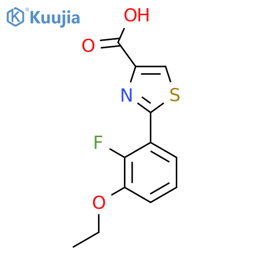 2-(3-ethoxy-2-fluorophenyl)-1,3-thiazole-4-carboxylic acid structure