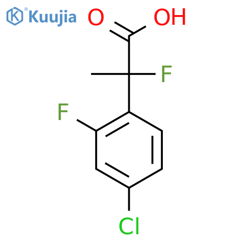 2-(4-chloro-2-fluorophenyl)-2-fluoropropanoic acid structure