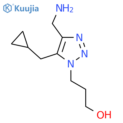 3-4-(aminomethyl)-5-(cyclopropylmethyl)-1H-1,2,3-triazol-1-ylpropan-1-ol structure