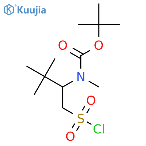 tert-butyl N-1-(chlorosulfonyl)-3,3-dimethylbutan-2-yl-N-methylcarbamate structure