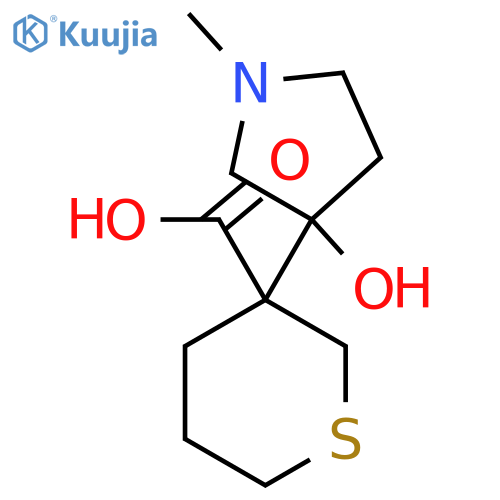 3-(3-Hydroxy-1-methylpyrrolidin-3-yl)thiane-3-carboxylic acid structure