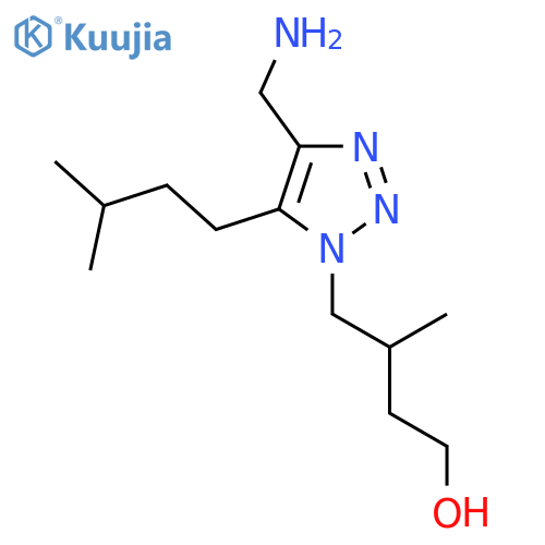 4-4-(aminomethyl)-5-(3-methylbutyl)-1H-1,2,3-triazol-1-yl-3-methylbutan-1-ol structure