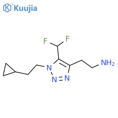 2-1-(2-cyclopropylethyl)-5-(difluoromethyl)-1H-1,2,3-triazol-4-ylethan-1-amine structure