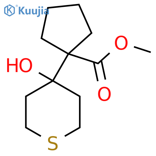 methyl 1-(4-hydroxythian-4-yl)cyclopentane-1-carboxylate structure