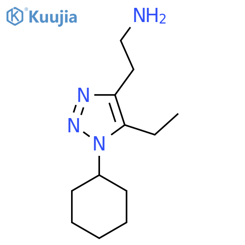 2-(1-cyclohexyl-5-ethyl-1H-1,2,3-triazol-4-yl)ethan-1-amine structure