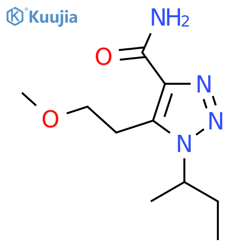1-(butan-2-yl)-5-(2-methoxyethyl)-1H-1,2,3-triazole-4-carboxamide structure