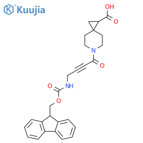 6-4-({(9H-fluoren-9-yl)methoxycarbonyl}amino)but-2-ynoyl-6-azaspiro2.5octane-1-carboxylic acid structure