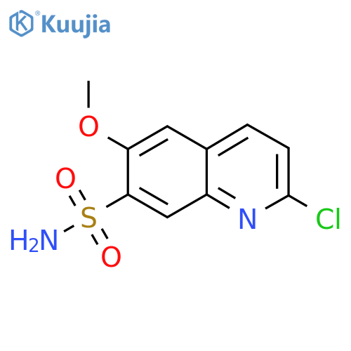 2-chloro-6-methoxyquinoline-7-sulfonamide structure