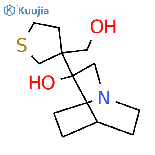 3-3-(hydroxymethyl)thiolan-3-yl-1-azabicyclo2.2.2octan-3-ol structure