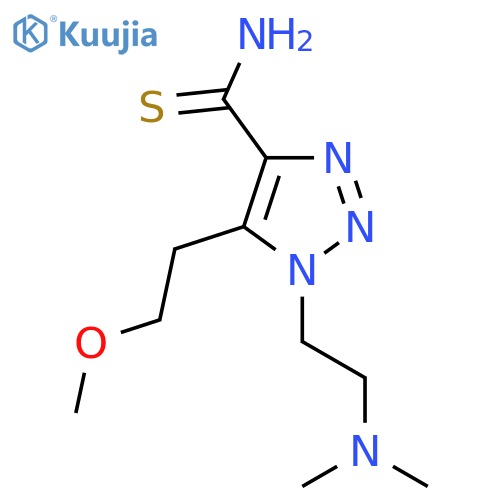 1-2-(dimethylamino)ethyl-5-(2-methoxyethyl)-1H-1,2,3-triazole-4-carbothioamide structure