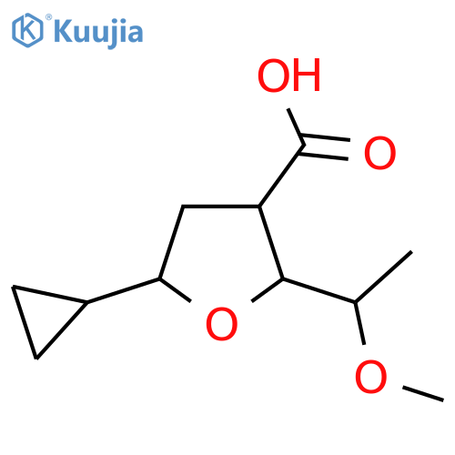 5-cyclopropyl-2-(1-methoxyethyl)oxolane-3-carboxylic acid structure