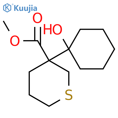 methyl 3-(1-hydroxycyclohexyl)thiane-3-carboxylate structure