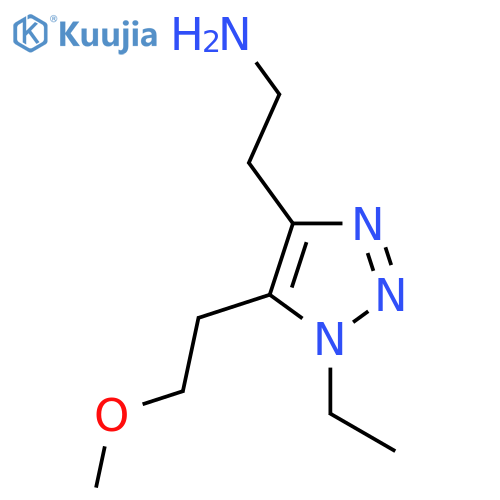 2-1-ethyl-5-(2-methoxyethyl)-1H-1,2,3-triazol-4-ylethan-1-amine structure