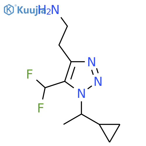 2-1-(1-cyclopropylethyl)-5-(difluoromethyl)-1H-1,2,3-triazol-4-ylethan-1-amine structure