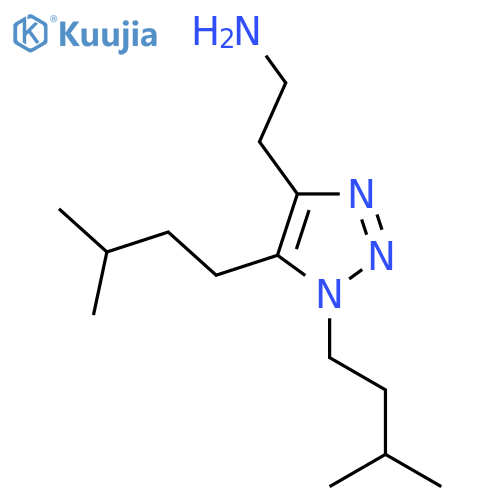 2-bis(3-methylbutyl)-1H-1,2,3-triazol-4-ylethan-1-amine structure