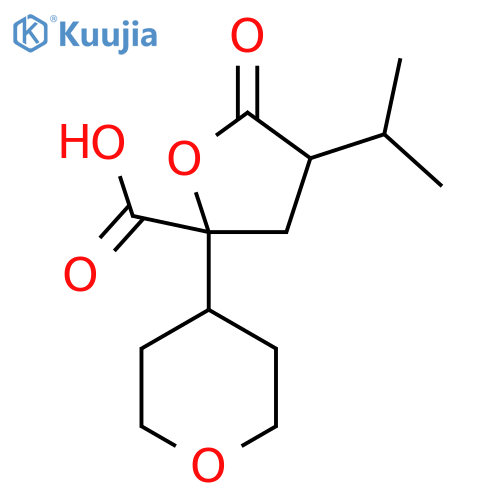 2-(Oxan-4-yl)-5-oxo-4-(propan-2-yl)oxolane-2-carboxylic acid structure