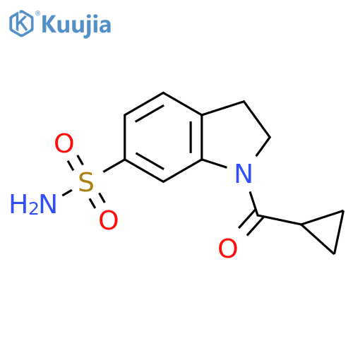 1-cyclopropanecarbonyl-2,3-dihydro-1H-indole-6-sulfonamide structure