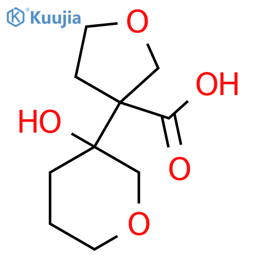 3-(3-hydroxyoxan-3-yl)oxolane-3-carboxylic acid structure