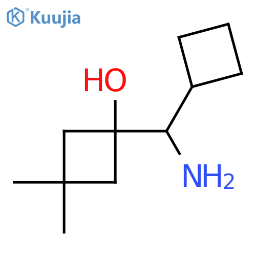 1-amino(cyclobutyl)methyl-3,3-dimethylcyclobutan-1-ol structure
