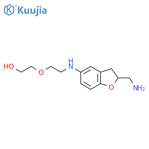2-(2-{2-(aminomethyl)-2,3-dihydro-1-benzofuran-5-ylamino}ethoxy)ethan-1-ol structure