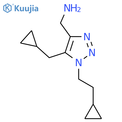 1-(2-cyclopropylethyl)-5-(cyclopropylmethyl)-1H-1,2,3-triazol-4-ylmethanamine structure