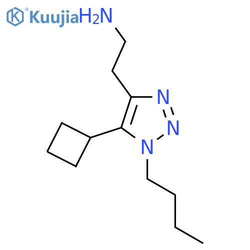 2-(1-butyl-5-cyclobutyl-1H-1,2,3-triazol-4-yl)ethan-1-amine structure