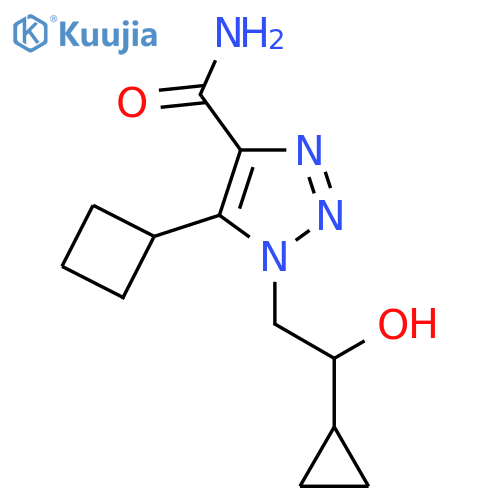 5-cyclobutyl-1-(2-cyclopropyl-2-hydroxyethyl)-1H-1,2,3-triazole-4-carboxamide structure