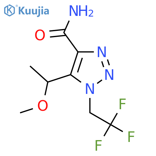 5-(1-methoxyethyl)-1-(2,2,2-trifluoroethyl)-1H-1,2,3-triazole-4-carboxamide structure