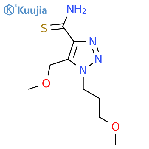 5-(methoxymethyl)-1-(3-methoxypropyl)-1H-1,2,3-triazole-4-carbothioamide structure