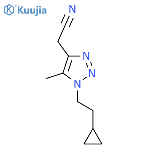 2-1-(2-cyclopropylethyl)-5-methyl-1H-1,2,3-triazol-4-ylacetonitrile structure