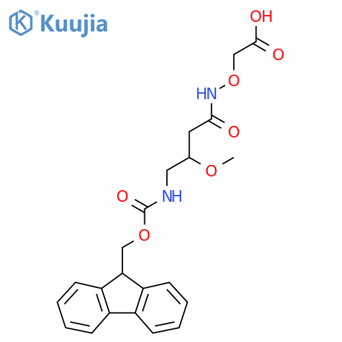 2-{4-({(9H-fluoren-9-yl)methoxycarbonyl}amino)-3-methoxybutanamidooxy}acetic acid structure