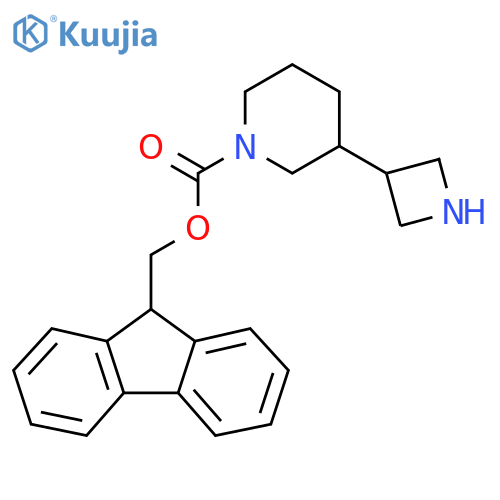 9H-fluoren-9-ylmethyl 3-(azetidin-3-yl)piperidine-1-carboxylate structure
