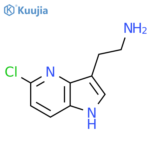 2-{5-chloro-1H-pyrrolo3,2-bpyridin-3-yl}ethan-1-amine structure