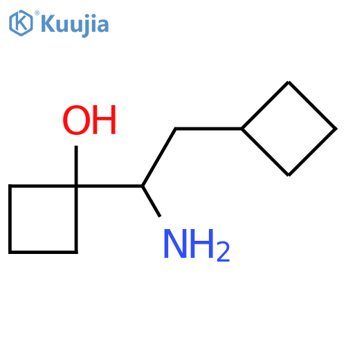 1-(1-amino-2-cyclobutylethyl)cyclobutan-1-ol structure