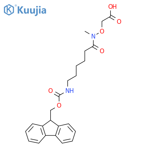 2-{6-({(9H-fluoren-9-yl)methoxycarbonyl}amino)-N-methylhexanamidooxy}acetic acid structure