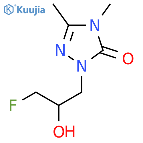 1-(3-fluoro-2-hydroxypropyl)-3,4-dimethyl-4,5-dihydro-1H-1,2,4-triazol-5-one structure
